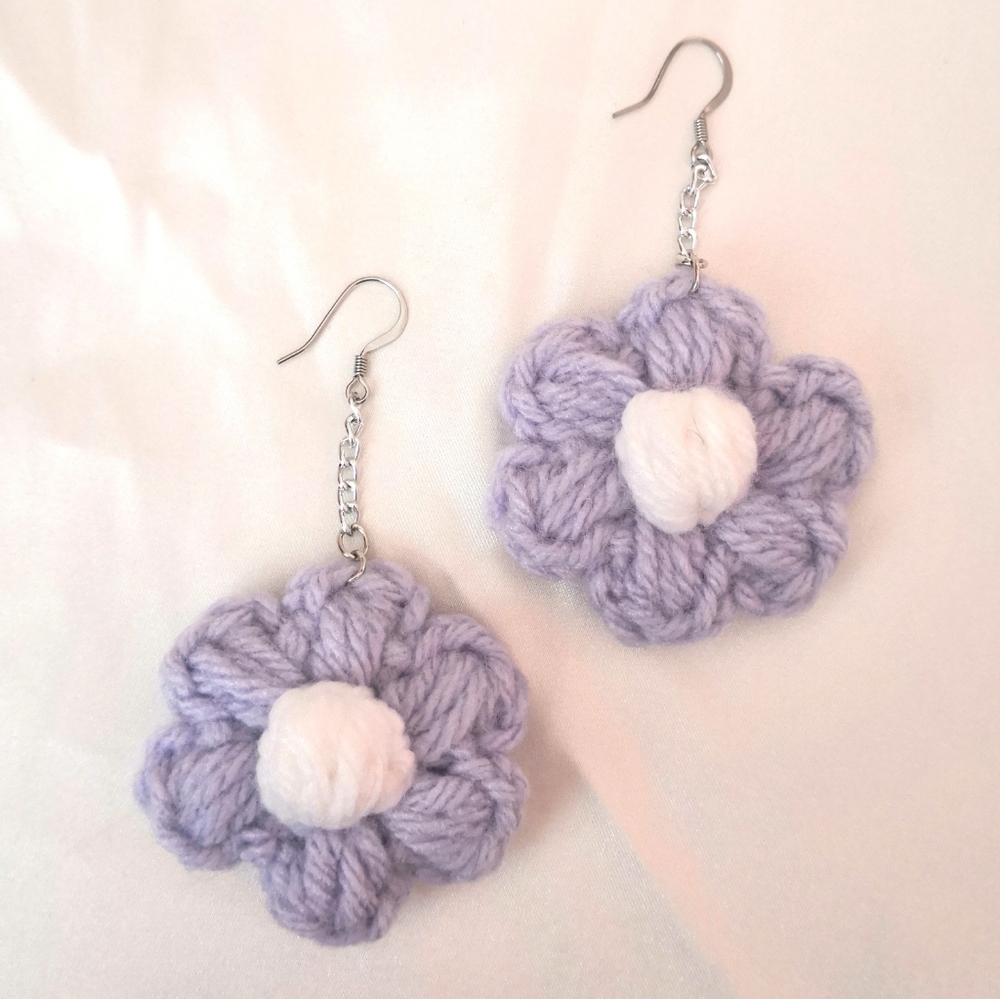 Crochet Flower Earrings